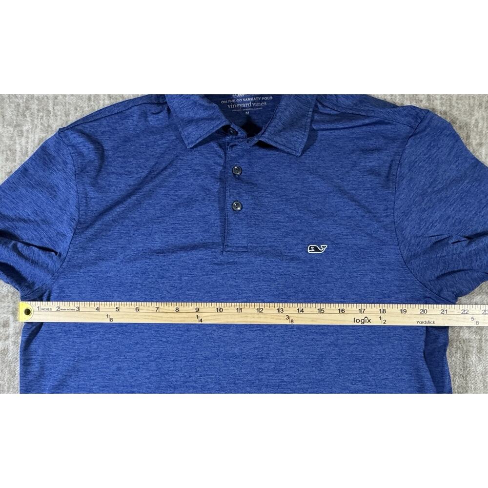 Vineyard Vines Mens Blue On-The-Go Sankaty Polo Short sleeve Shirt Size M - Picture 8 of 13